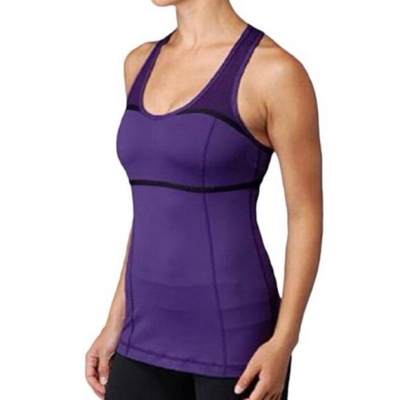 Lululemon Commit Tank Size 6 in Lolo Purple/Black - Picture 1 of 7